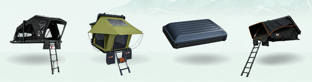 Hard shell, hybrid and soft shell rooftop tents